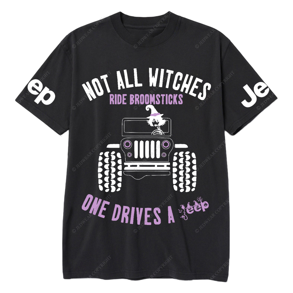 Halloween Not All Witches Ride Broomsticks One Drive A Car Jp T-Shirt
