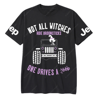 Halloween Not All Witches Ride Broomsticks One Drive A Car Jp T-Shirt