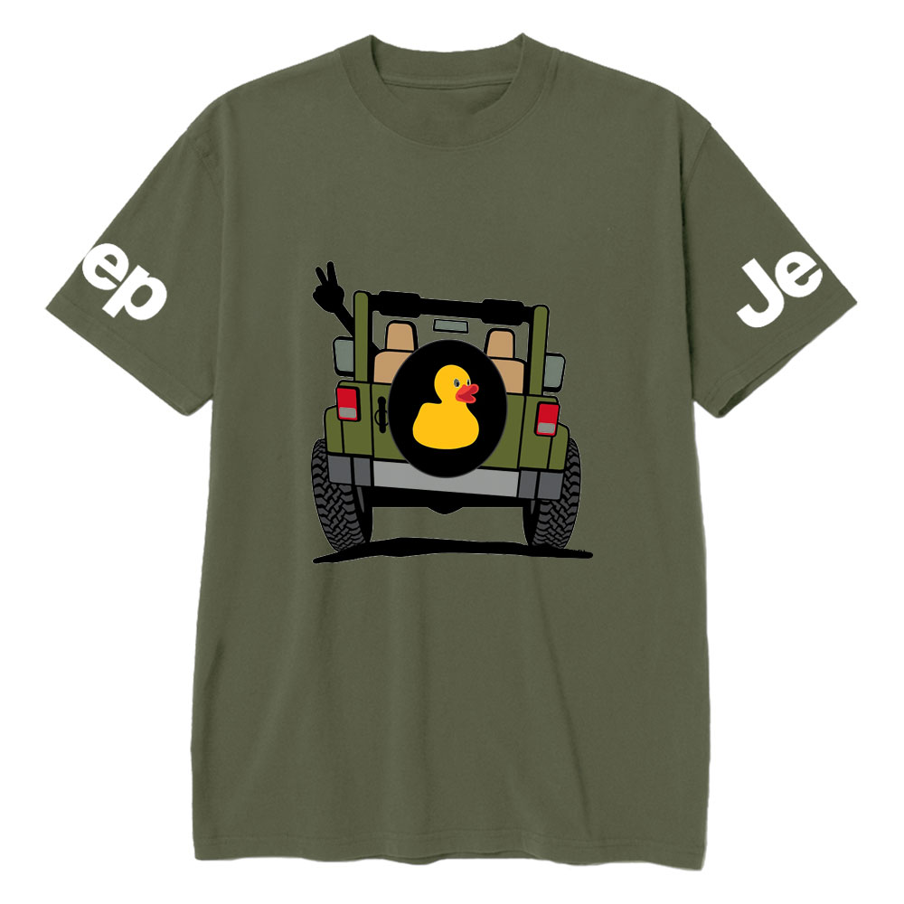 Happy Trails Ahead Duck Casual Printed T-Shirt