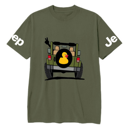 Happy Trails Ahead Duck Casual Printed T-Shirt