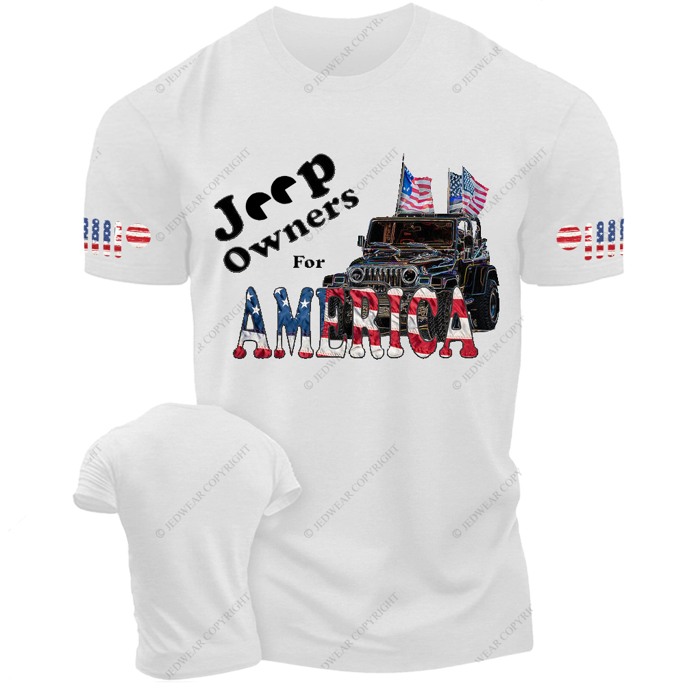 Jp Owners America Flag Art Print Jp T-Shirt
