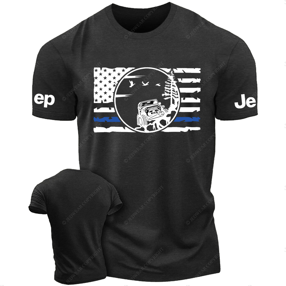 American Flag Dove Of Peace Trees JP T-Shirt