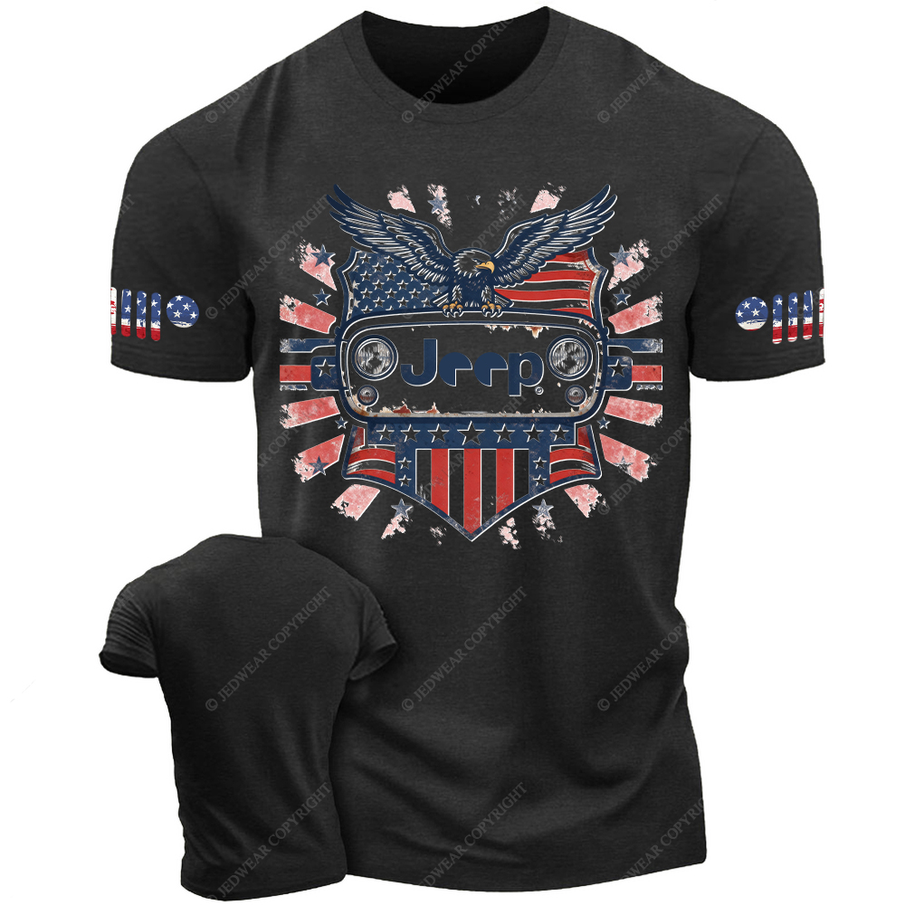 Eagle American Flag Grill Jp T-Shirt