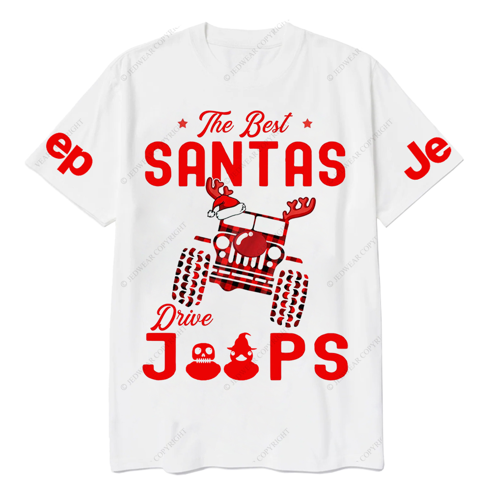 The Best Santas Drive Car Merry Christmas Jp T-Shirt
