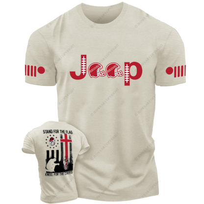 Georgia Bulldogs Stand For The Flag Kneel For The Cross Nation Religion Jp T-Shirt