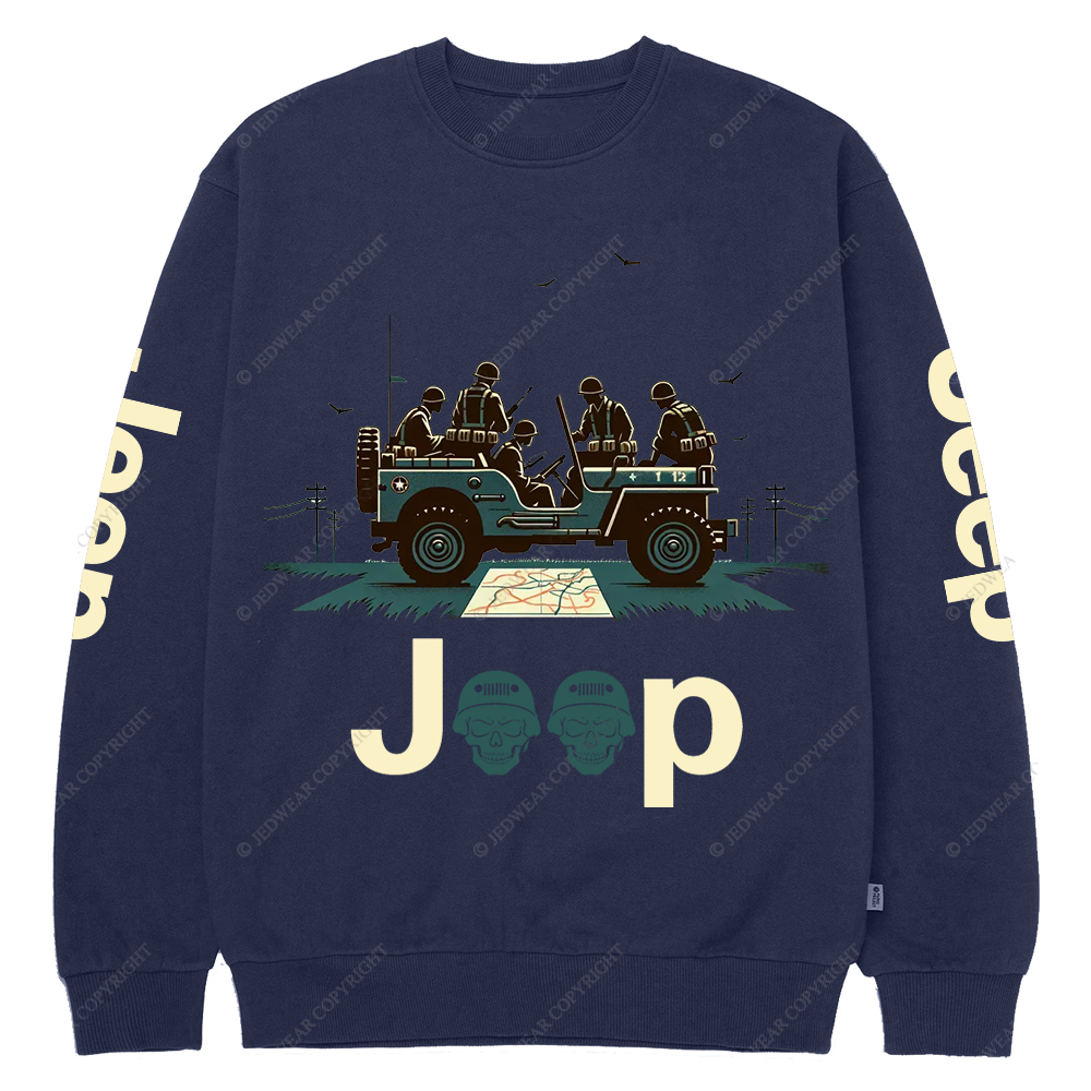 Retro Military Soldiers Jp Crew Neck Sweatshirt