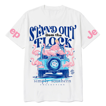 Simply Southern Stand Out from The Flock Flamingos Jp T-Shirt