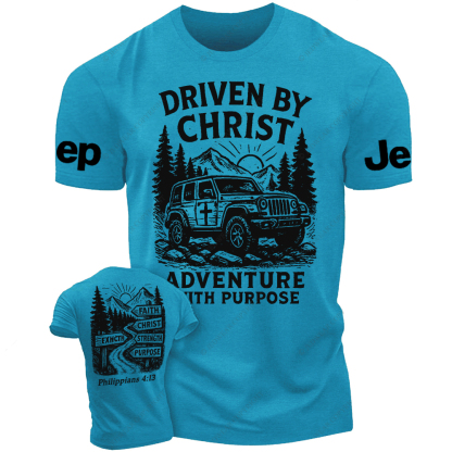 Religion Christ Adventure With Purpose And A Mountain Road With Signs Jp T-Shirt