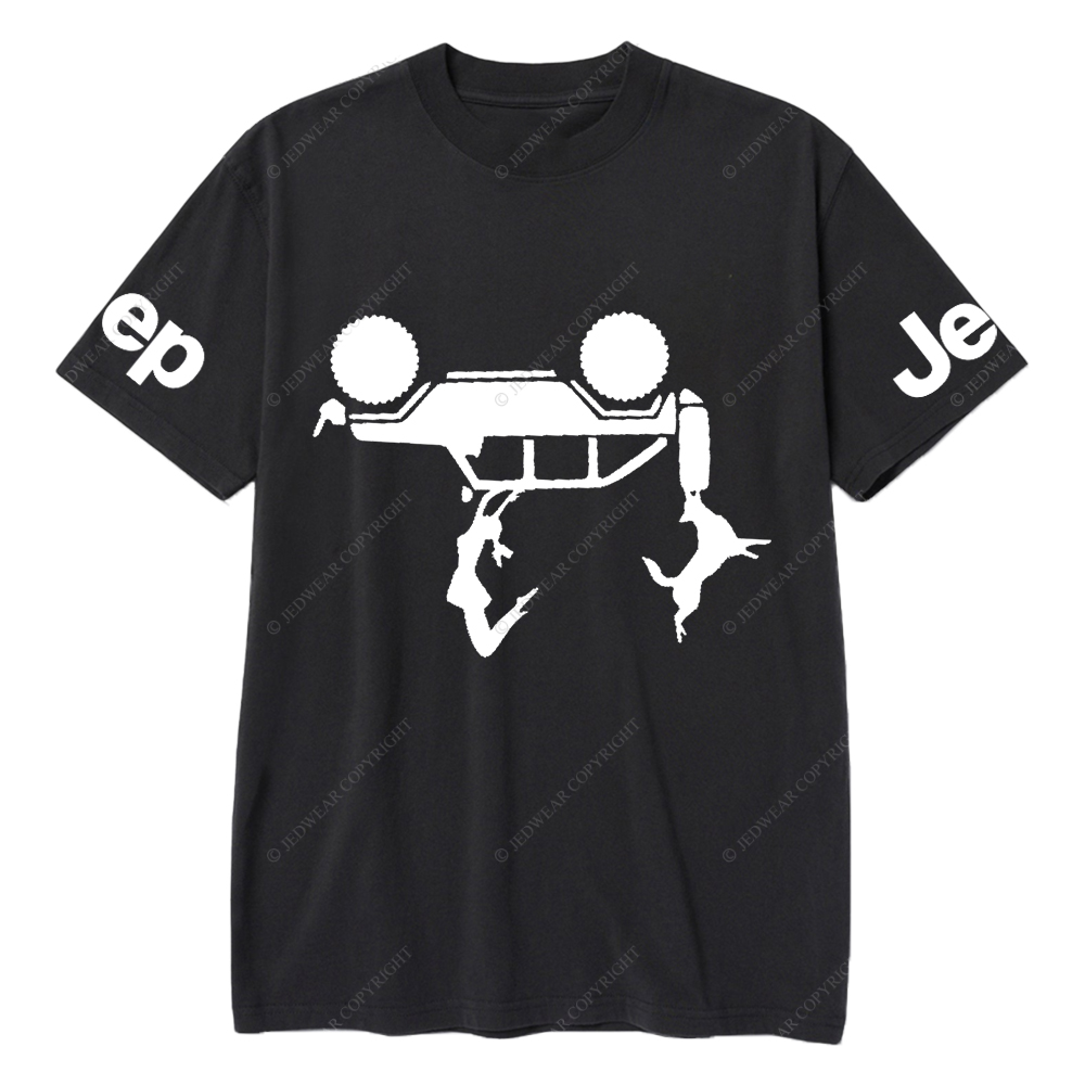 Girl And Dog Falling From 4 Door Jp T-Shirt