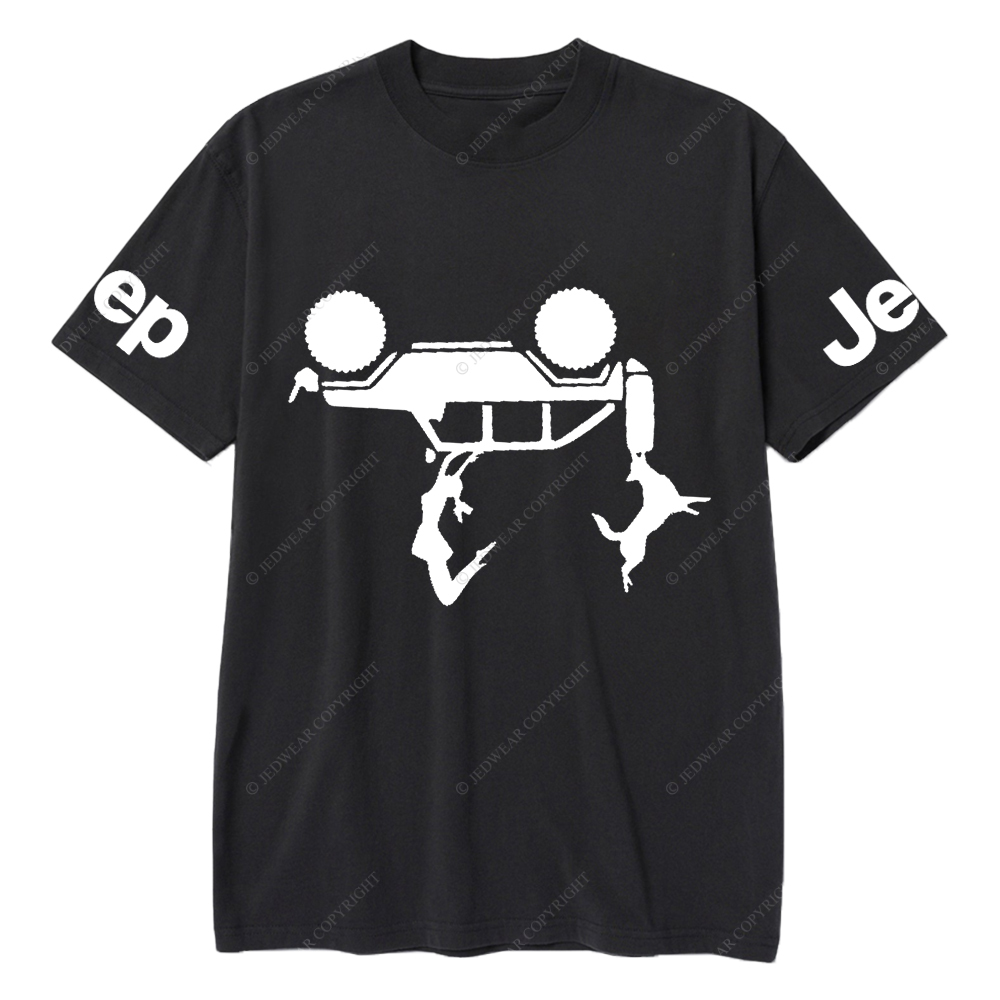 Girl And Dog Falling From 4 Door Jp T-Shirt