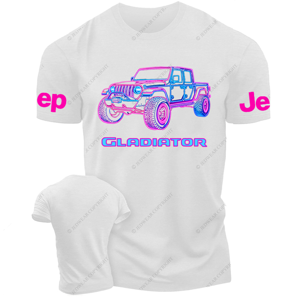 Colorful Neon Lines Off-Road Gladiator Jp T-Shirt