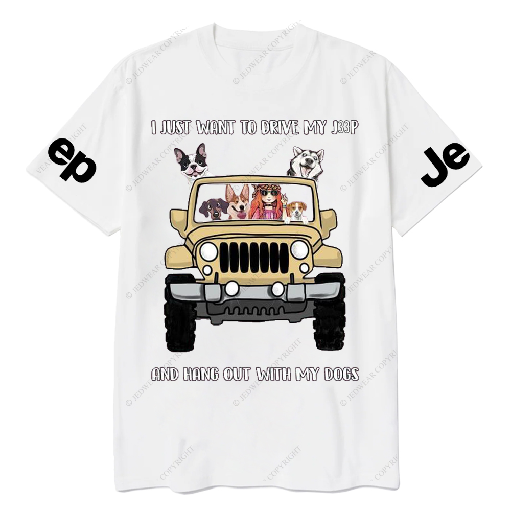 I Just Want To Drive My Car And Hang Out With My Dogs Jp T-Shirt