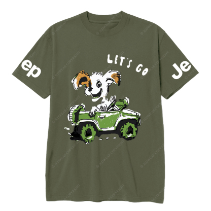 Let's Go  The Puppy Is Driving Happily JP T-Shirt