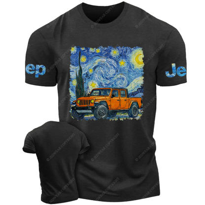  The Starry Night By Van Gogh Canvas Gladiator Jp T-Shirt 