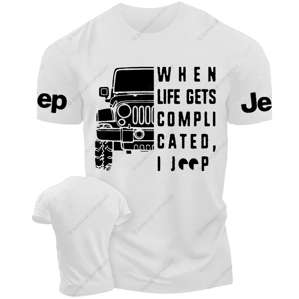When Life Gets Compli Cated I Car Jp T-Shirt 