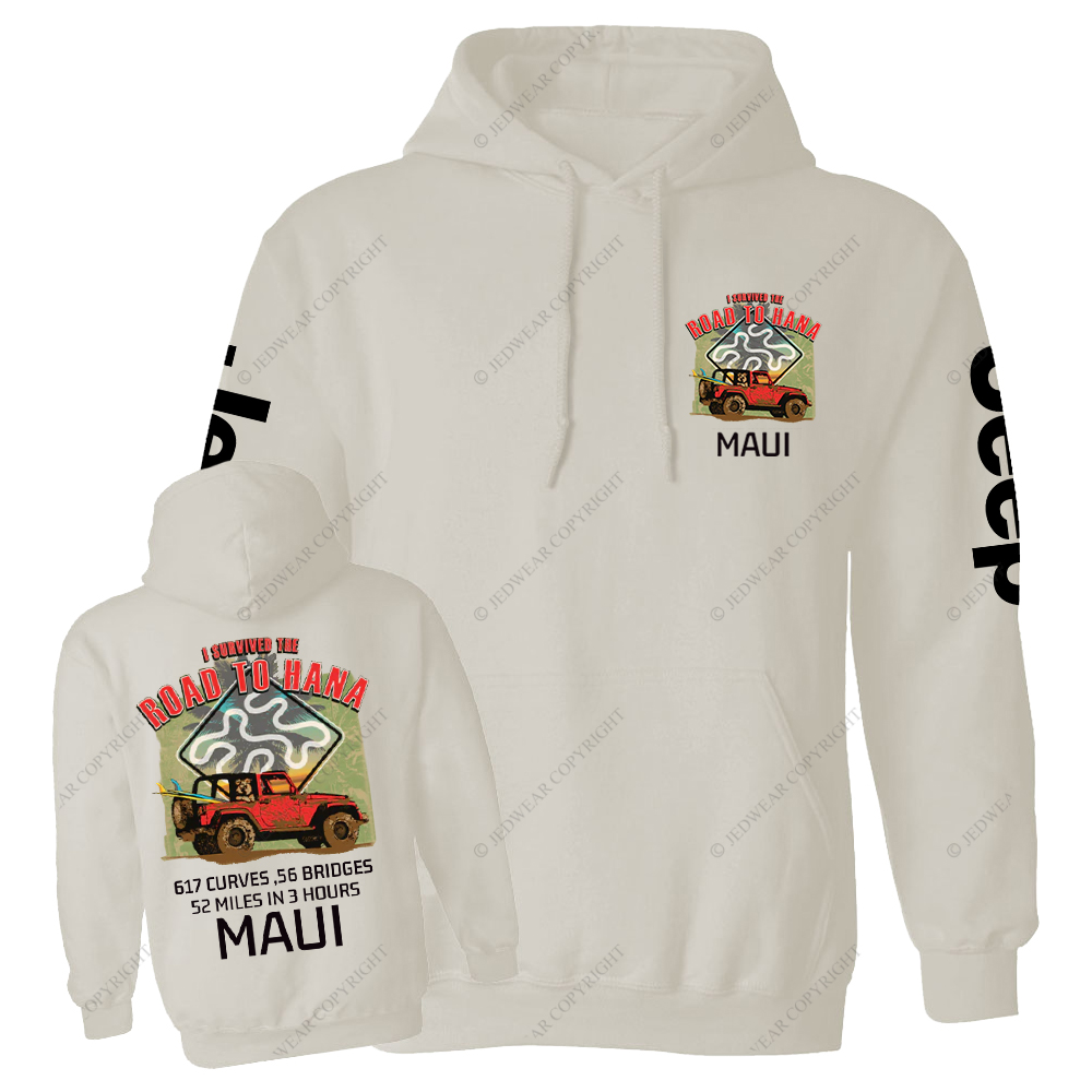 I Survived The Road To Hana Curves Jp Casual Hoodie