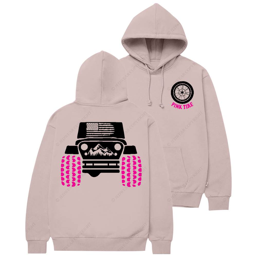 Pink Tire Offroad Adventure Jp Casual Hoodie