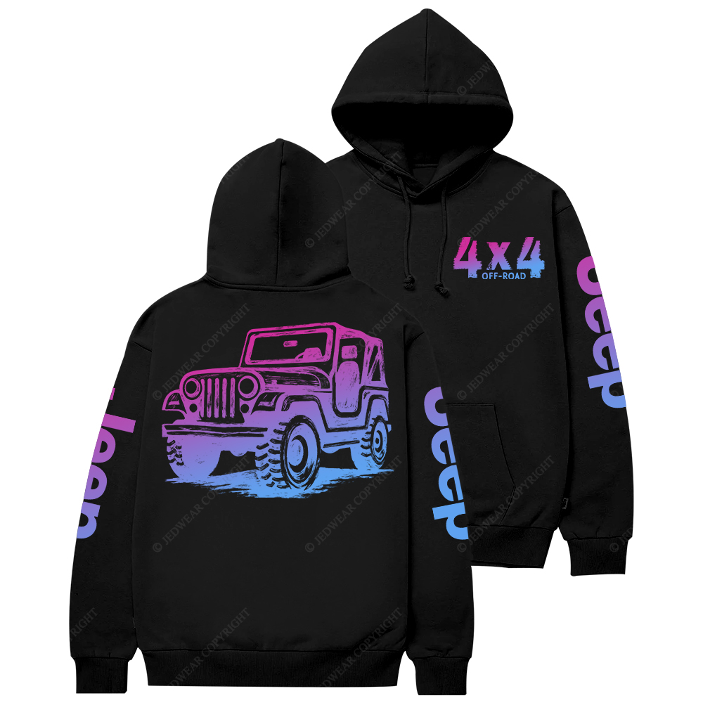 Off-Road 4x4 Wheeling Gradient Jp Casual Hoodie