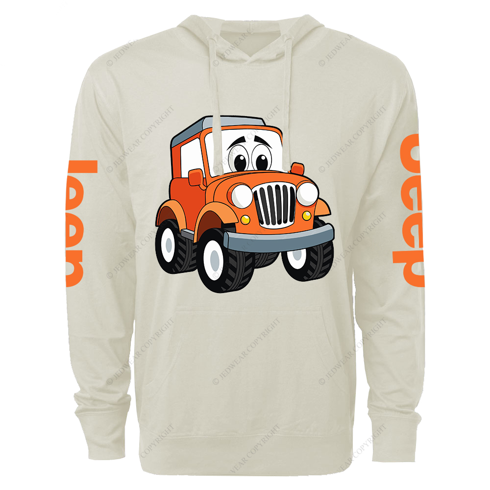 Cartoon Funny Cute Orange Car Jp  Lightweight Hoodie