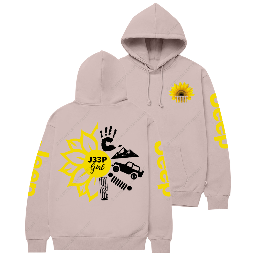 Sunflower Girl Tires Grill Jp Casual Hoodie