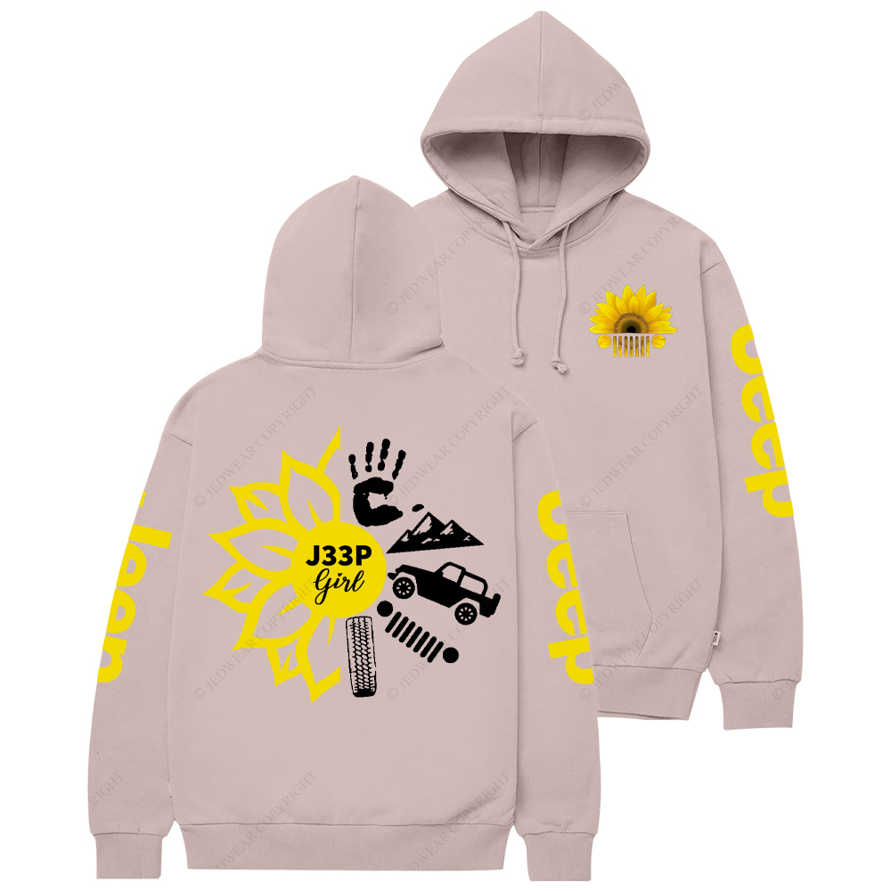 Sunflower Girl Tires Grill Jp Casual Hoodie