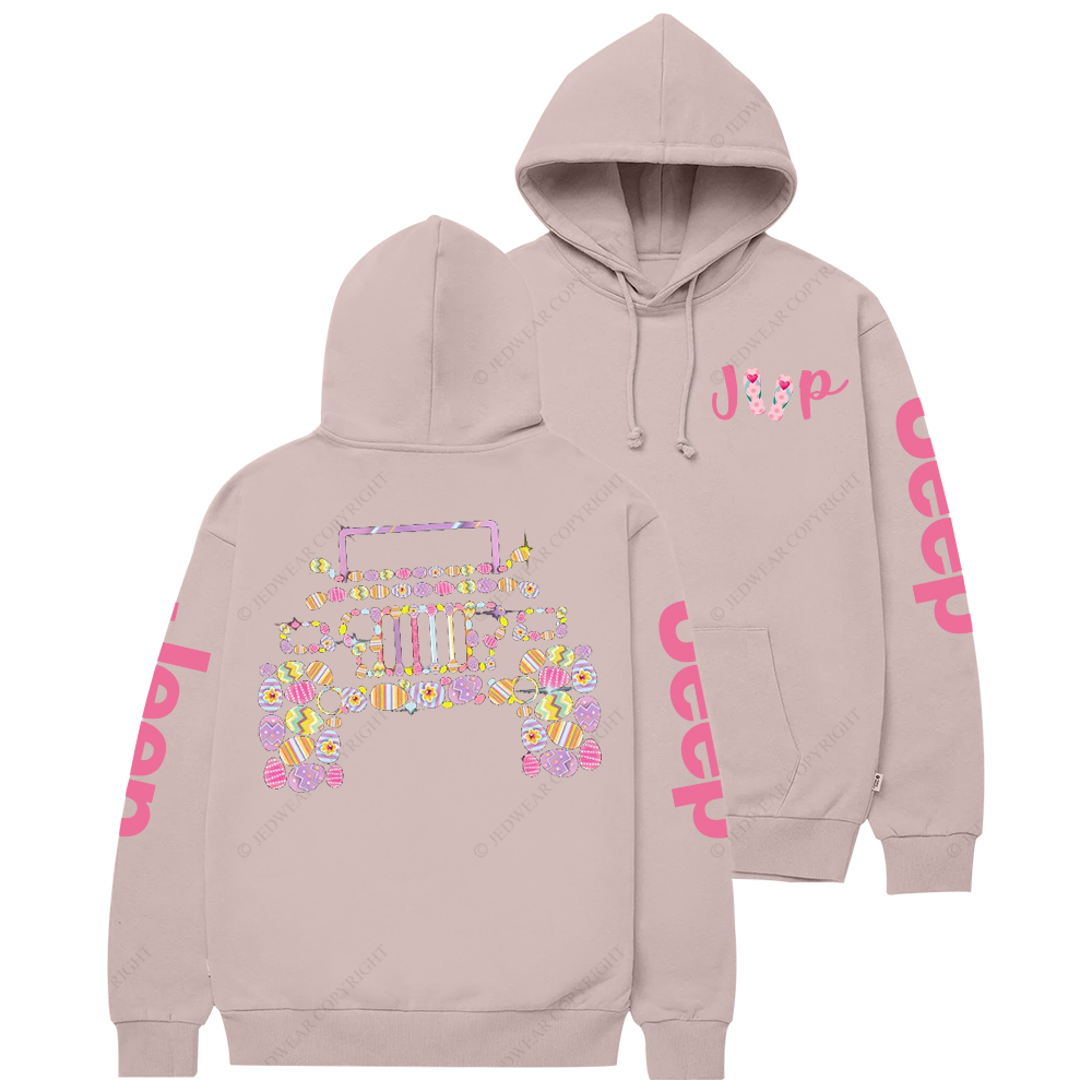 Cute Funny Beach Pink Car Jp Casual Hoodie