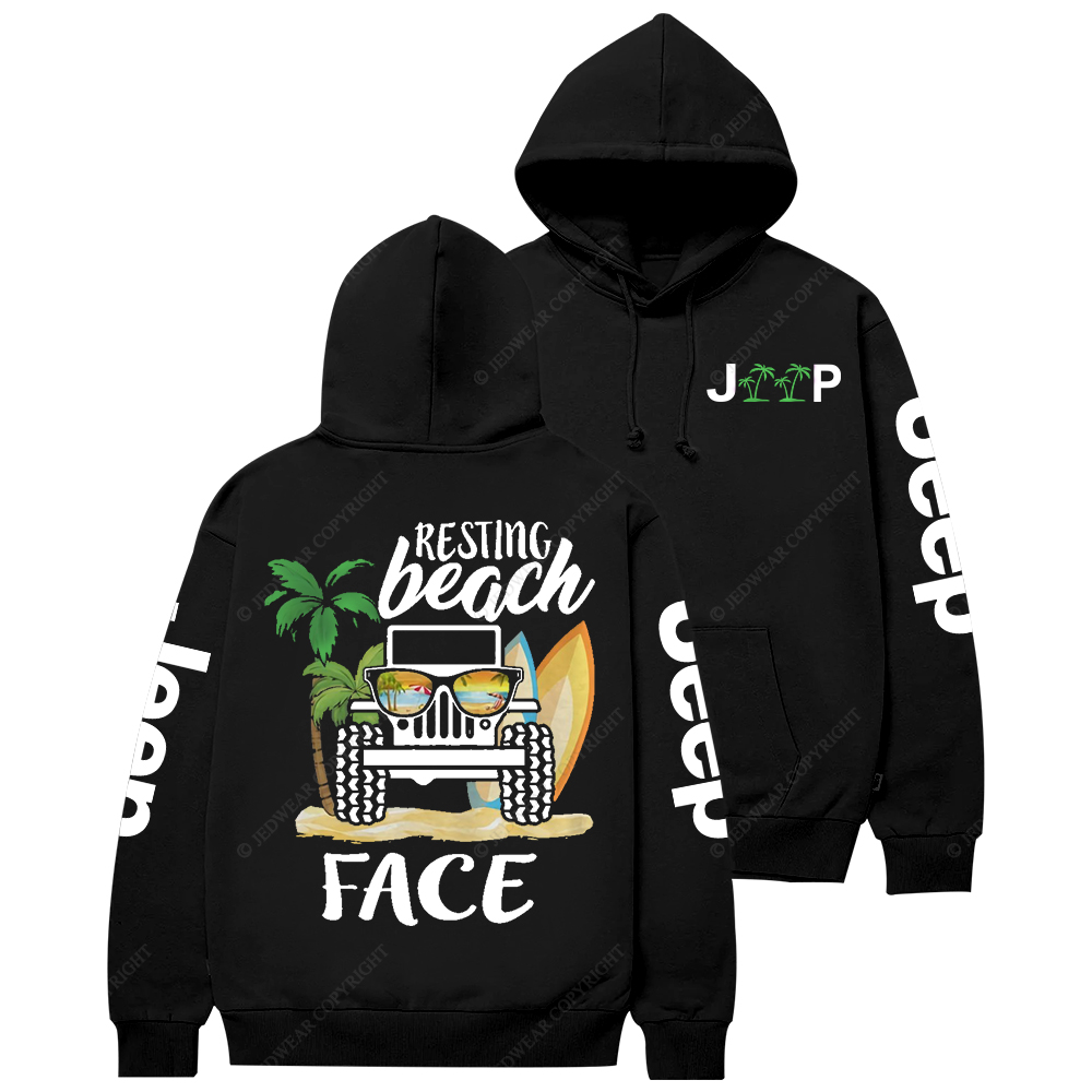 Resting Beach Face Surf Jp Casual Hoodie