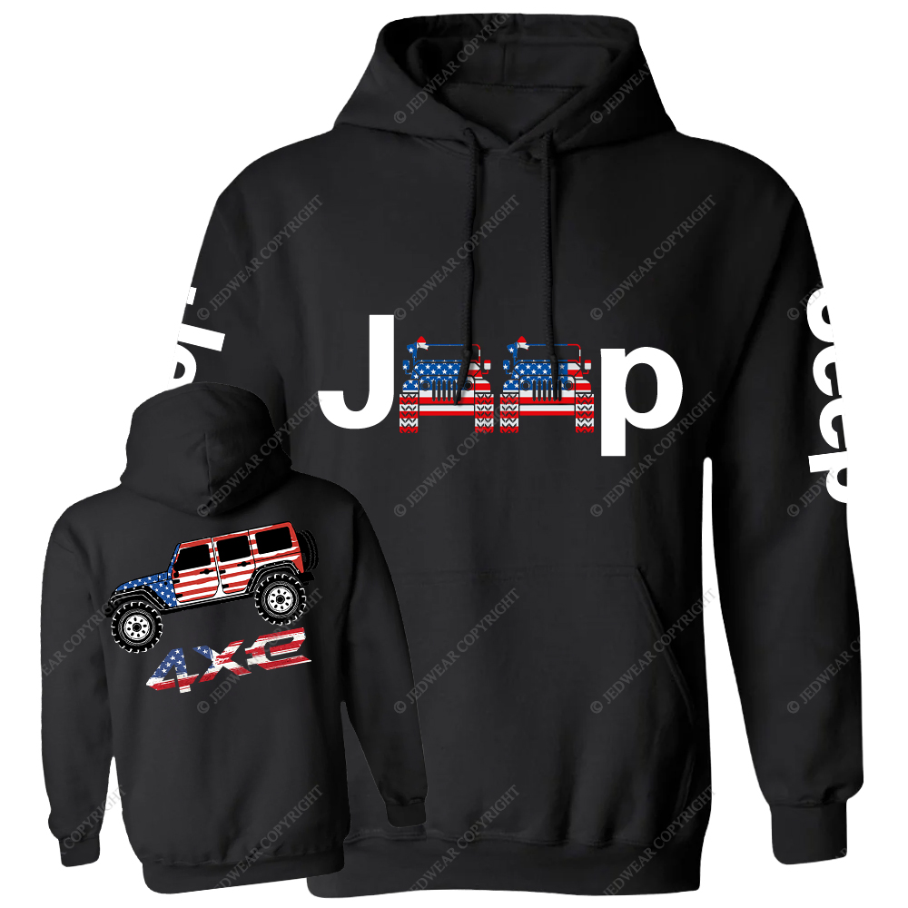 American Flag 4xe Jp Casual Hoodie