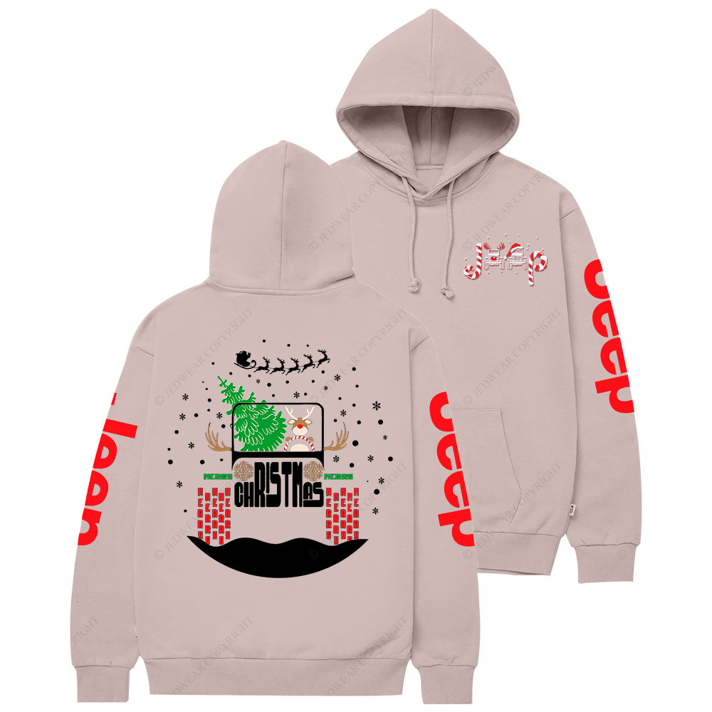 Reindeer Off Road Car Christmas Jp Casual Hoodie