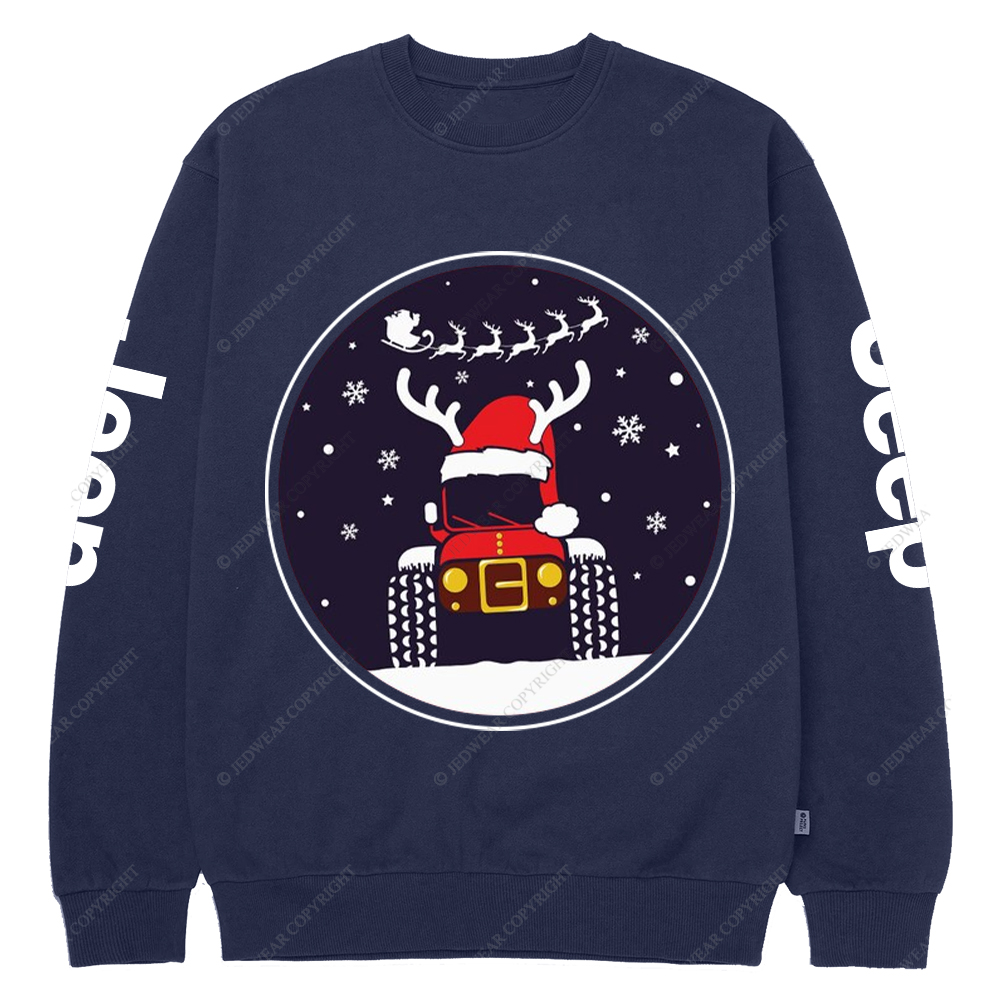 Christmas Offroad Car Jp Crew Neck Sweatshirt