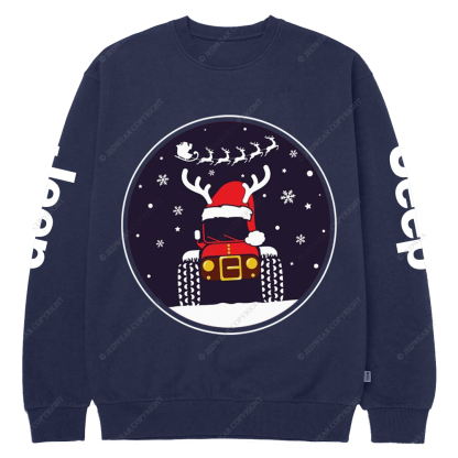 Christmas Offroad Car Jp Crew Neck Sweatshirt