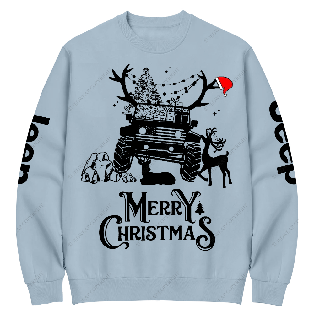 Christmas American Off Road 4x4 Car Jp Crew Neck Sweatshirt