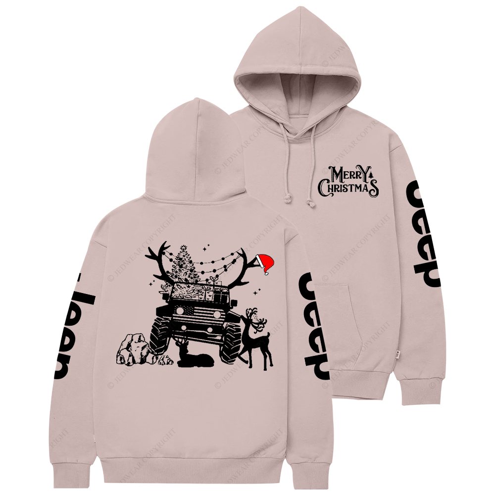 Christmas American Off Road 4x4 Car Jp Casual Hoodie