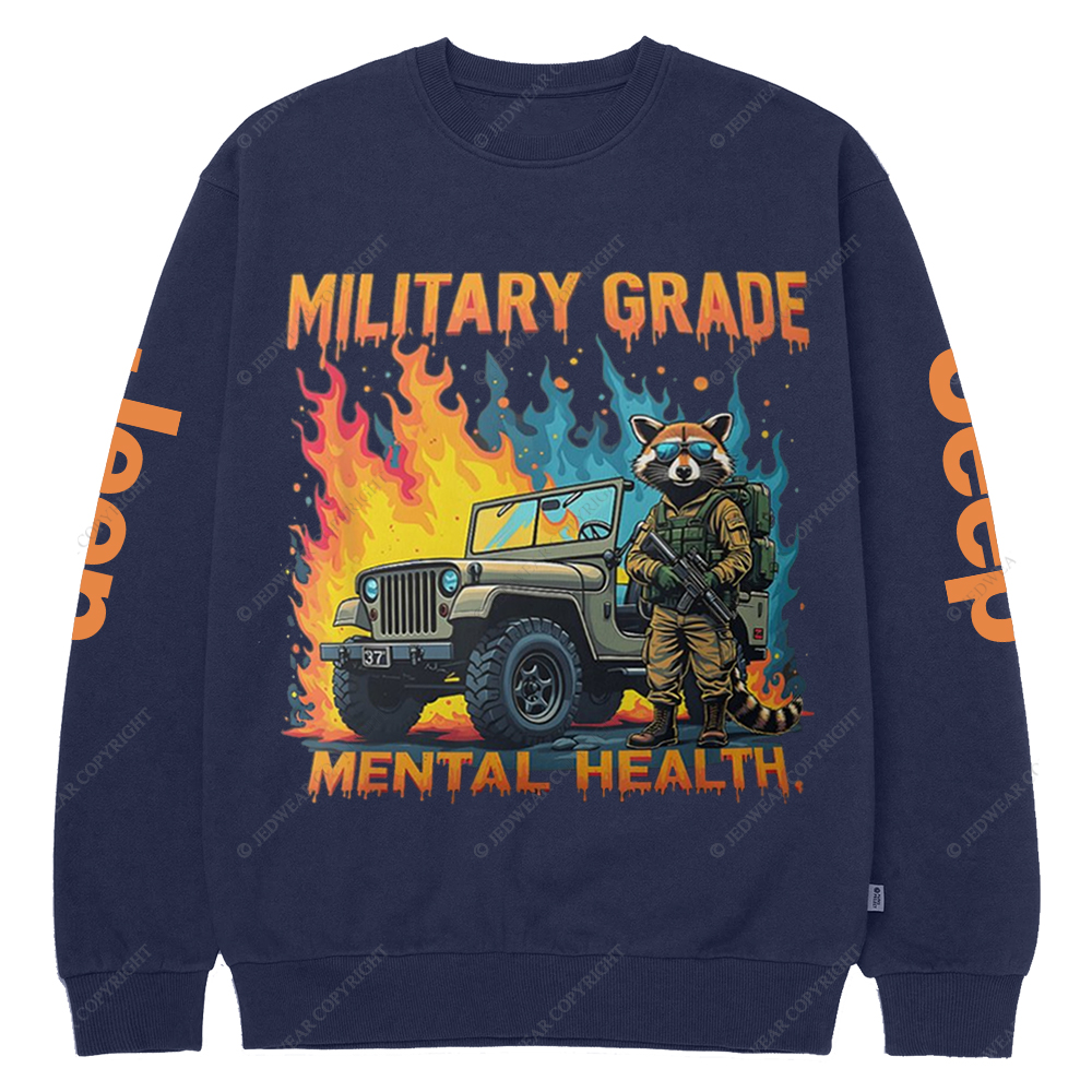 Military Grade Mental Health Jp Crew Neck Sweatshirt