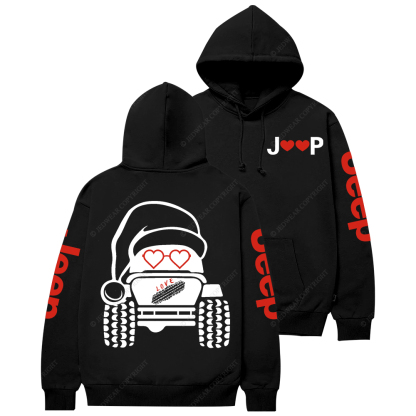 Christmas Off-Road 4x4 Santa Claus Jp Casual Hoodie