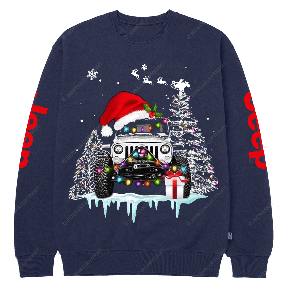 Merry Christmas Tree Santa Claus Jp Crew Neck Sweatshirt
