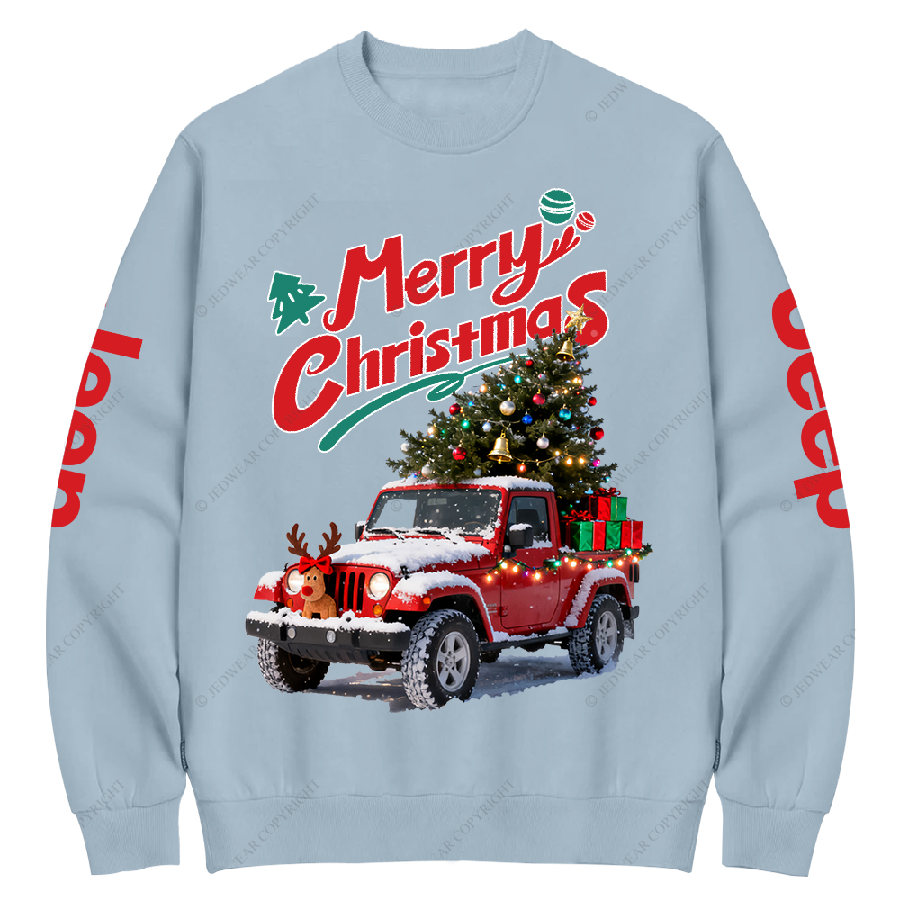 Merry Christmas Elk Gladiator Jp Crew Neck Sweatshirt