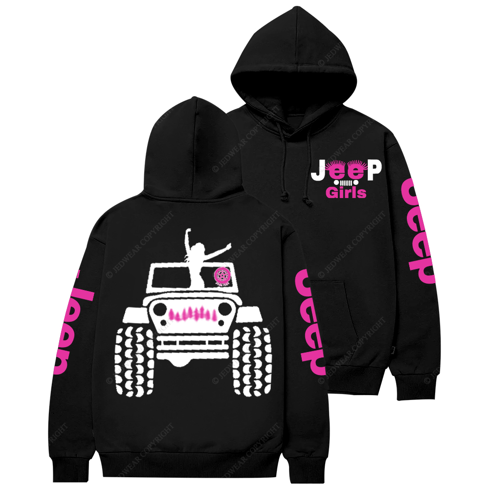 Pink Tire Girl Power Offroad Jp Casual Hoodie