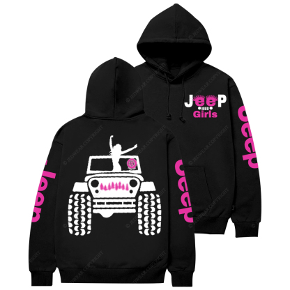 Pink Tire Girl Power Offroad Jp Casual Hoodie