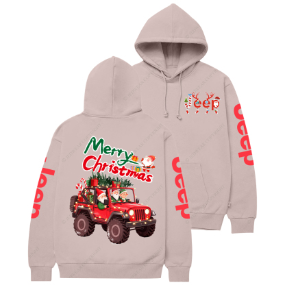 Merry Christmas Santa Claus Driving Jp Casual Hoodie