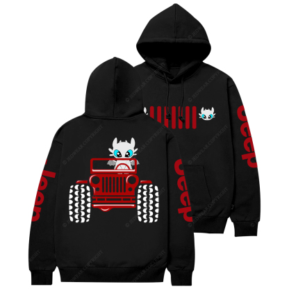 A Little Bat Is Driving A Car Jp Casual Hoodie