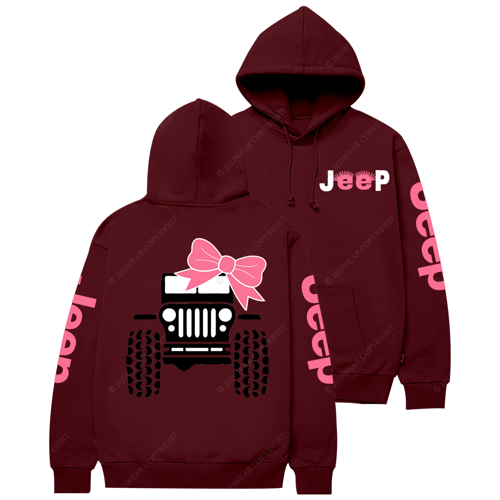 Pink Bow Girl Jp Casual Hoodie
