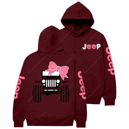 Pink Bow Girl Jp Casual Hoodie