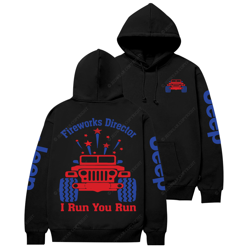 Fireworks Director I Run You Run Jp Casual Hoodie