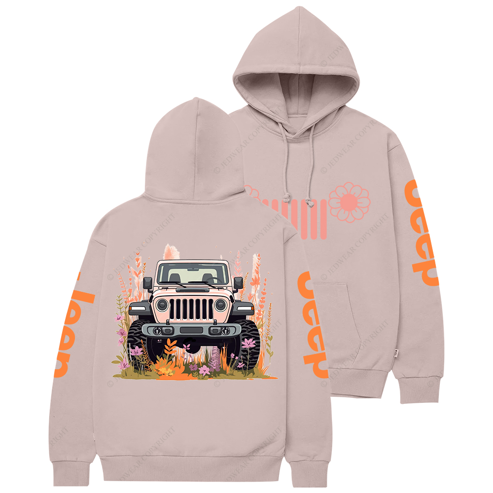 Here Is A Pink Car With A Black Top Parked In The Grass Jp Casual Hoodie