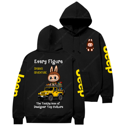 The Toothy Icon Of  Designer Toy Culture Labubu Jp Casual Hoodie