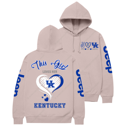 This Girl Loves Her Kentucky Wildcat Jp Casual Hoodie