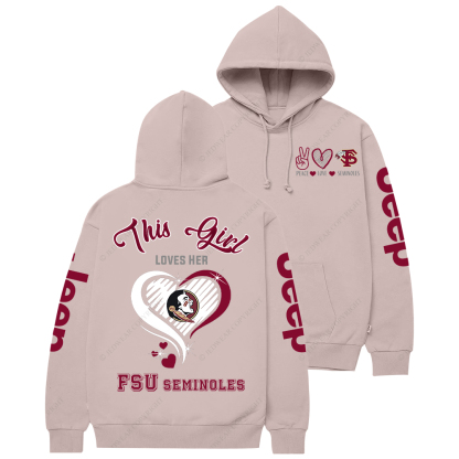 This Girl Loves Her FSU Seminoles Jp Casual Hoodie