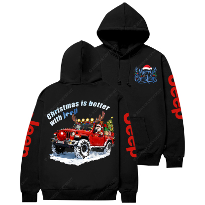 Christmas Is Better With Car Jp Casual Hoodie