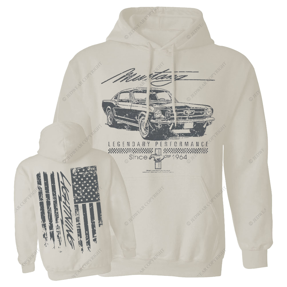 Mustang Legendary Performance Since 1964 FJ Casual Hoodie